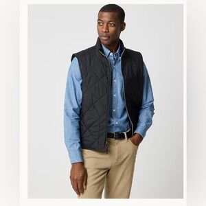 J.Crew Men's Black Quilted Vest
